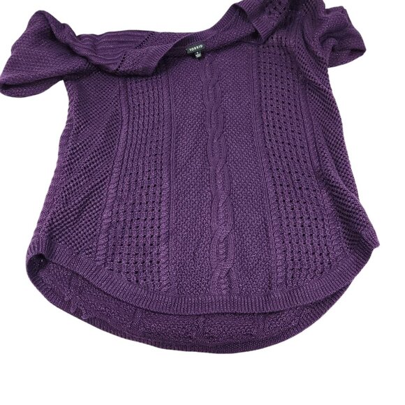 Torrid Womens V-Neck Cable Knit Sweater Size 1 Purple - Picture 8 of 8